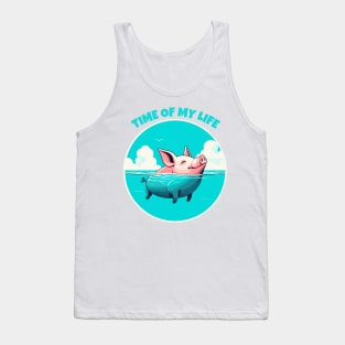 Time of My Life | Swimming Pig of the Bahamas Floating in the Sea | Piglet | Travel | Animal | Cruise | Vacation | Beach | Summer Tank Top